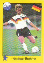 Andreas Brehme Germany samolepka Semic EM 92 #188